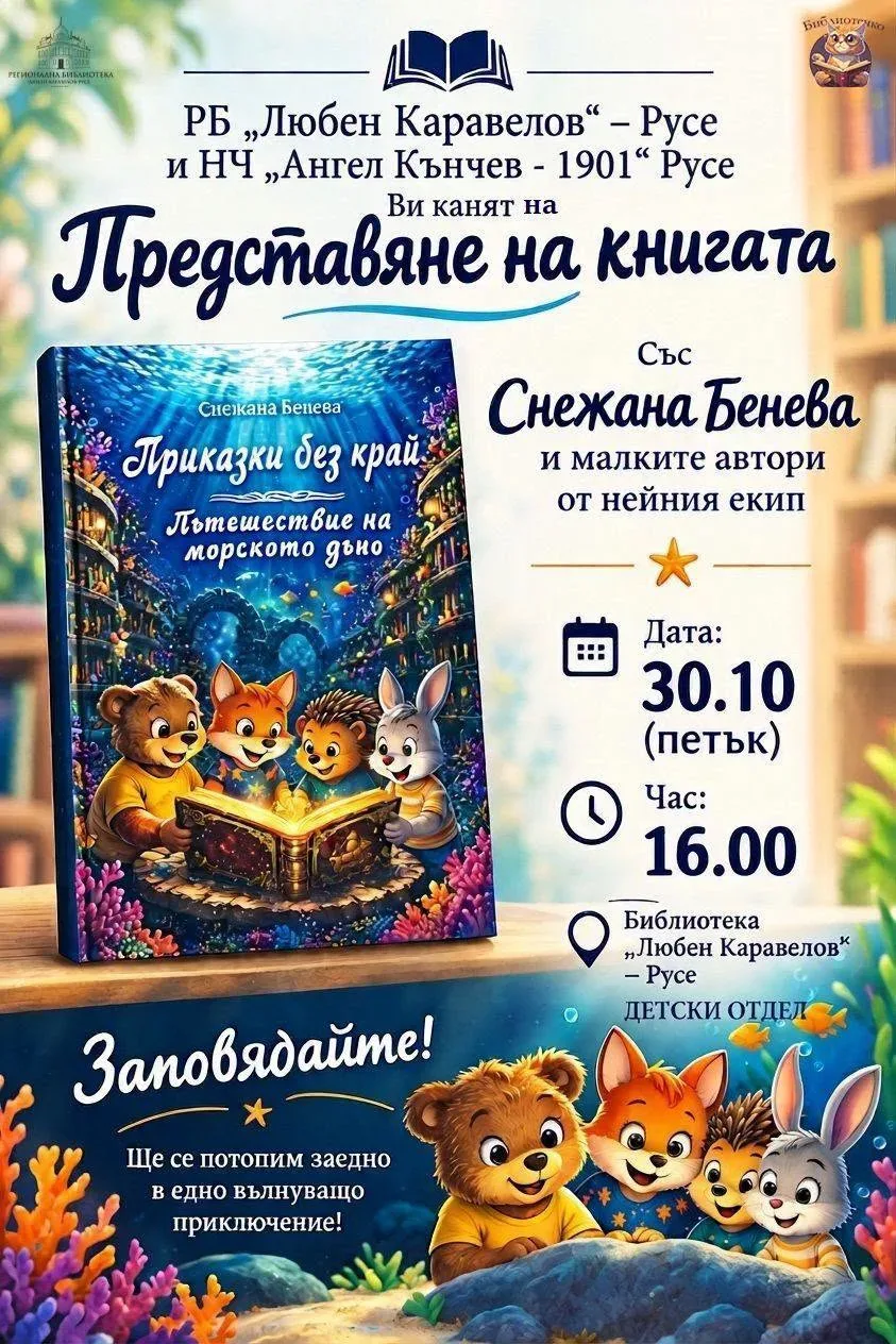 Представяне на книгата „Приказки без край: Пътешествие на морското дъно“