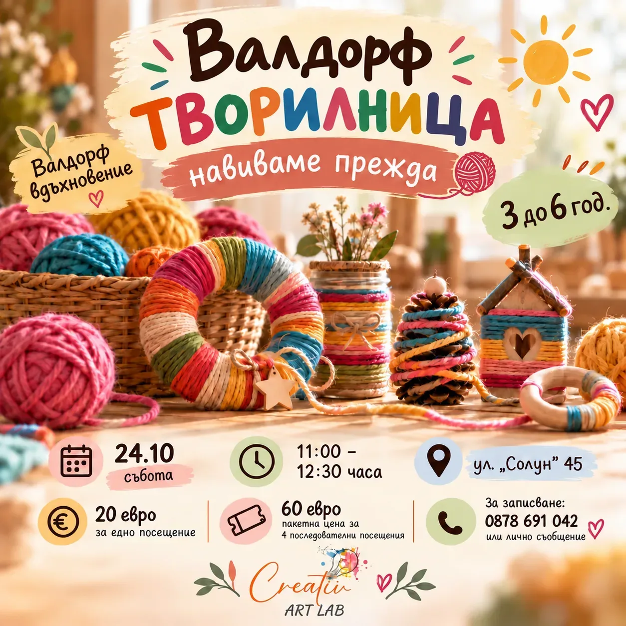 Валдорф творилница - навиваме прежда