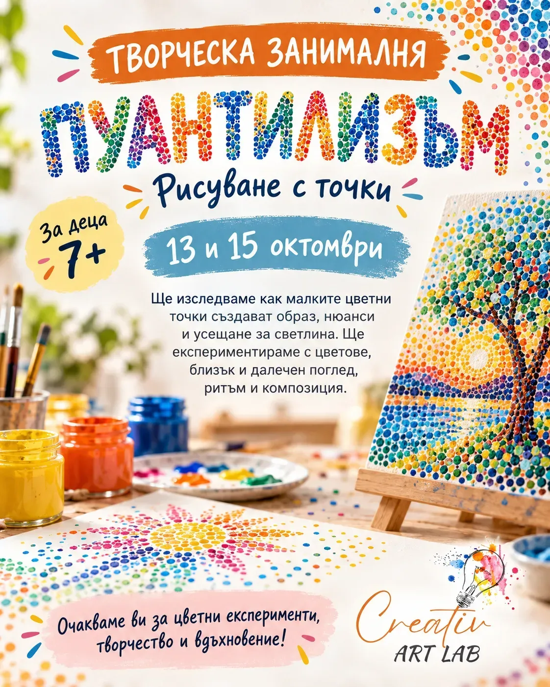ТВОРЧЕСКА ЗАНИМАЛНЯ | ПУАНТИЛИЗЪМ