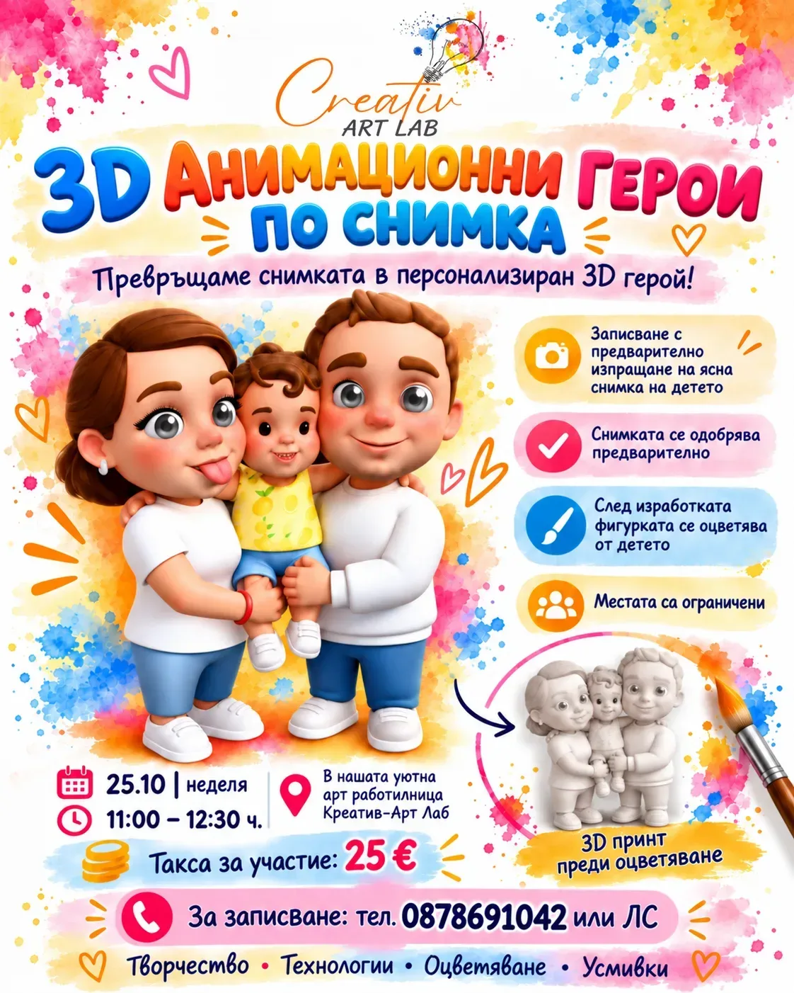 3D АНИМАЦИОННИ ГЕРОИ ПО СНИМКА